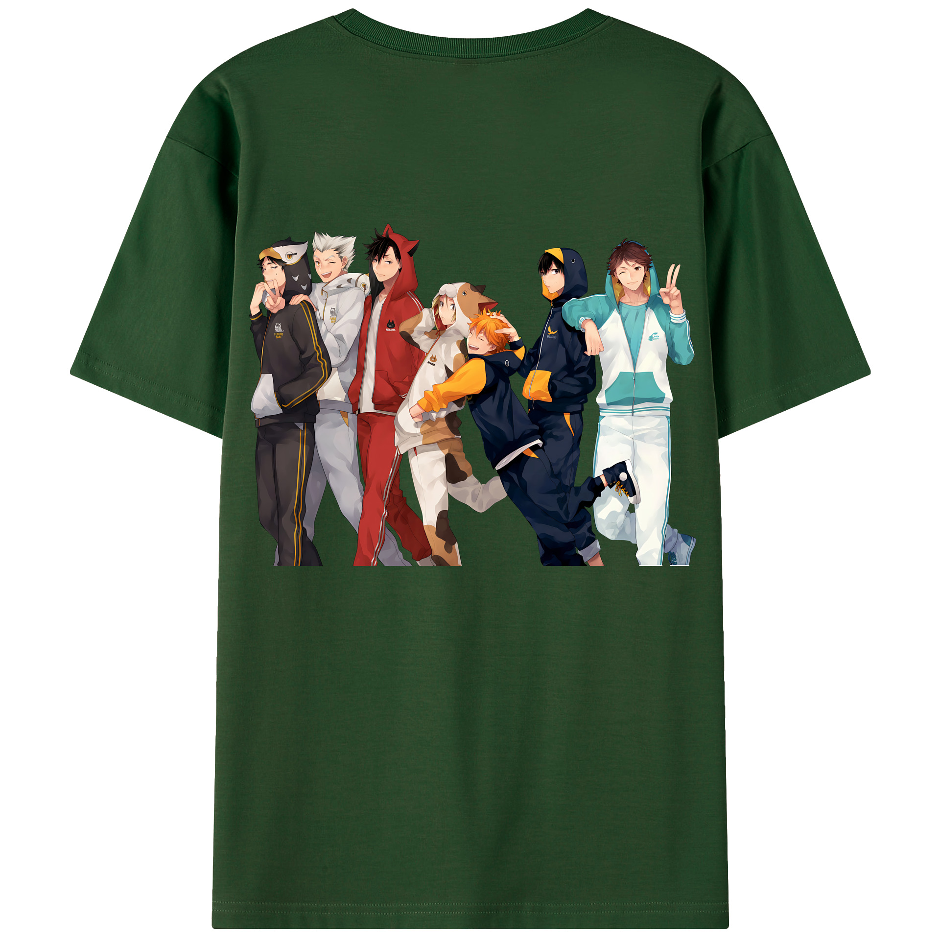 （画像用） ハイキュー!! Haikyu!! 綿100％半袖Tシャツ（背面プリント）